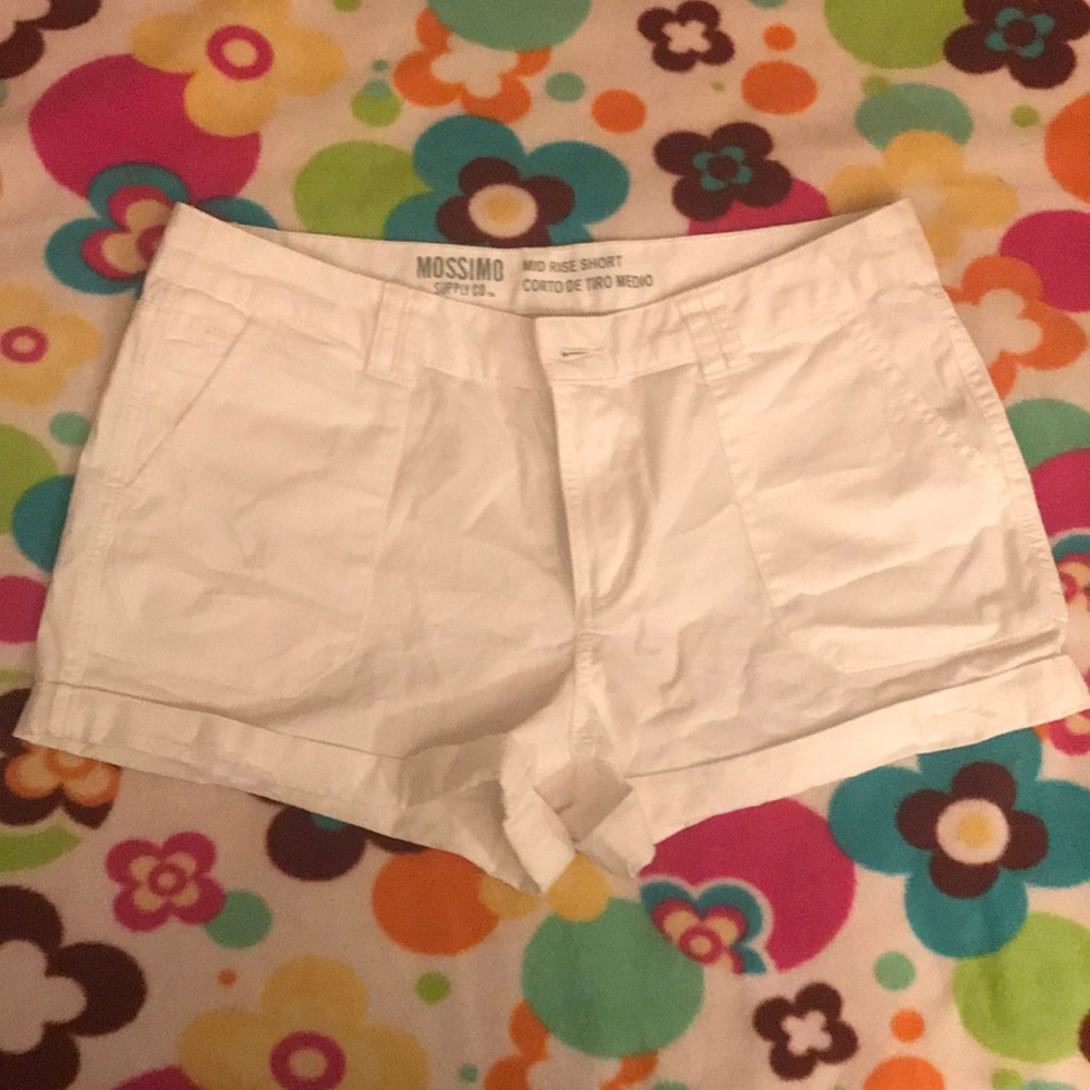 Mossimo Supply Co. mid rise white shorts